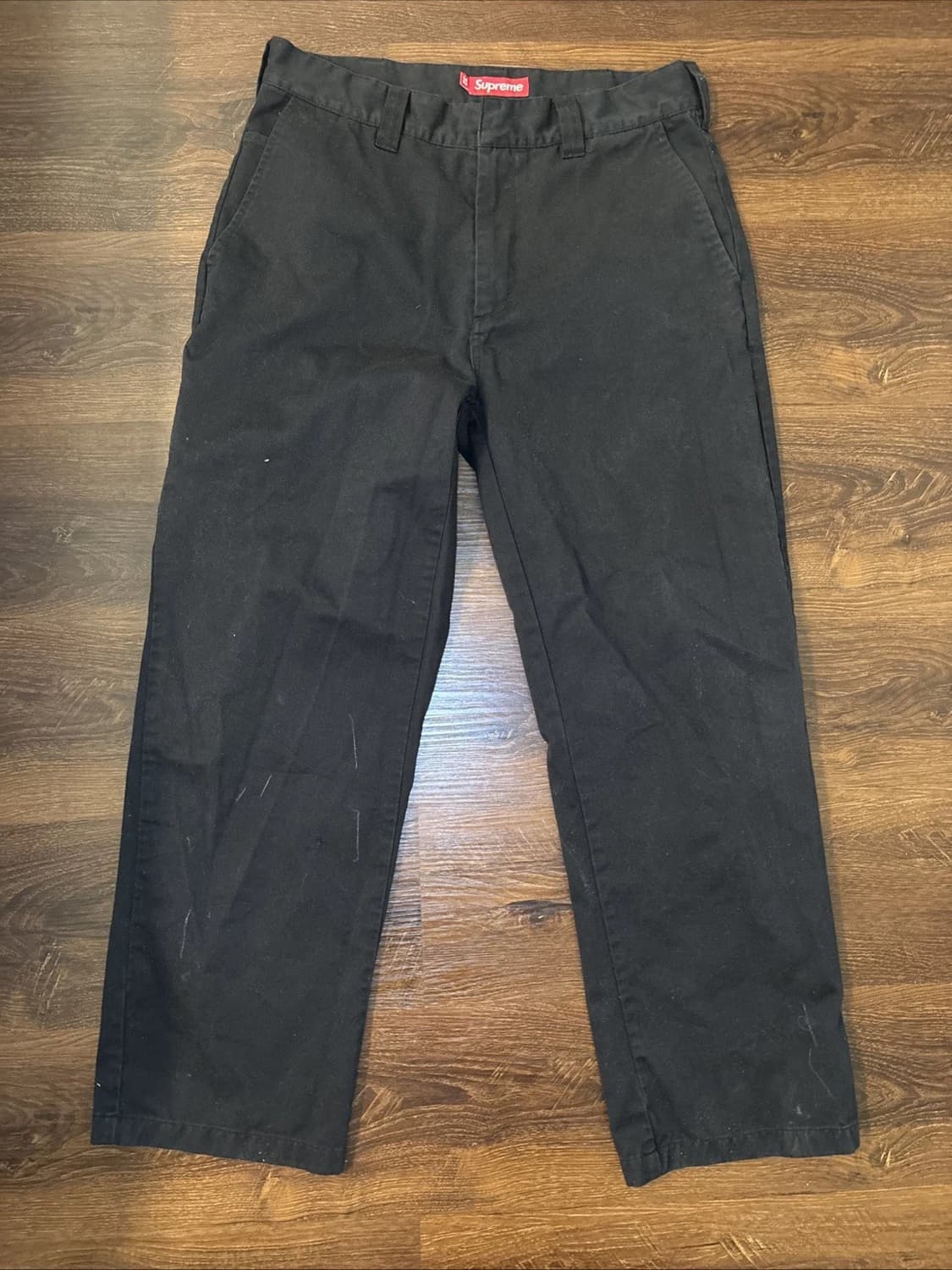 슈프림 스트레이트 워크 팬츠 블랙 32 상품이미지2