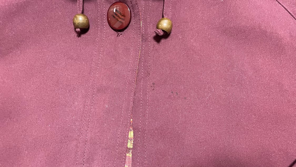 JPN 90s~00s 빈티지 Expression 패턴카라 버건디 자켓 L 상품이미지6