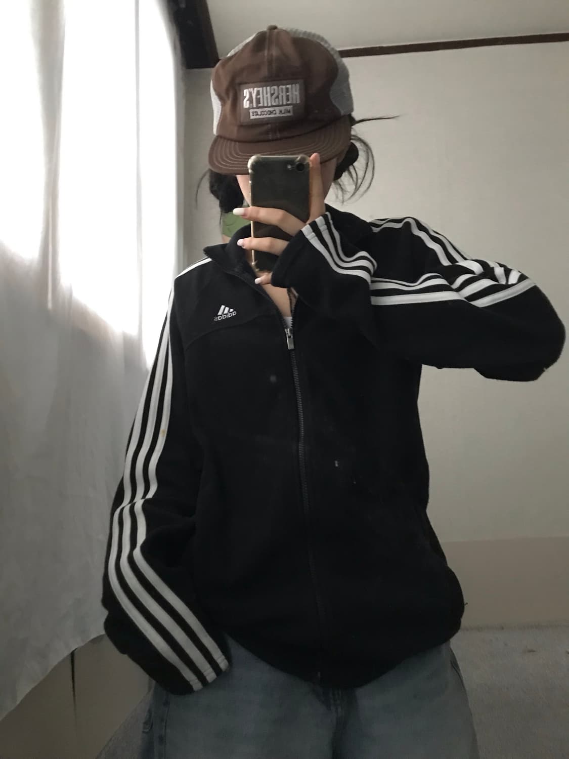 아디다스 검흰 후리스 집업 상품이미지6