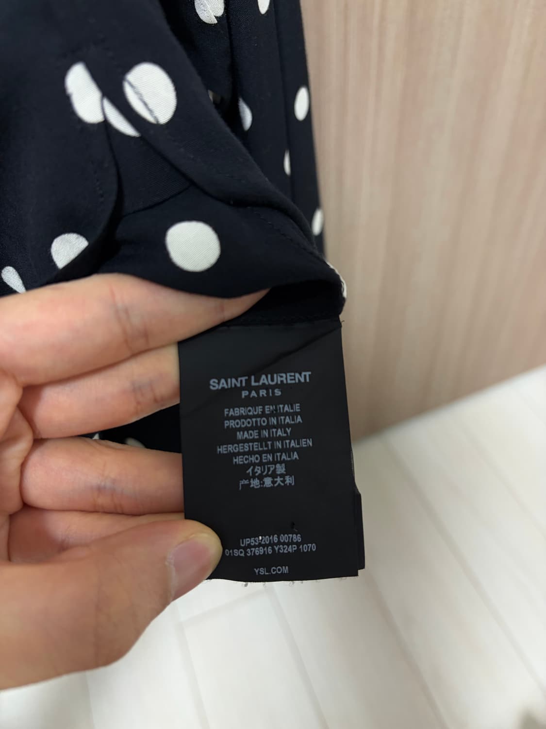 생로랑 도트 셔츠 39 상품이미지4