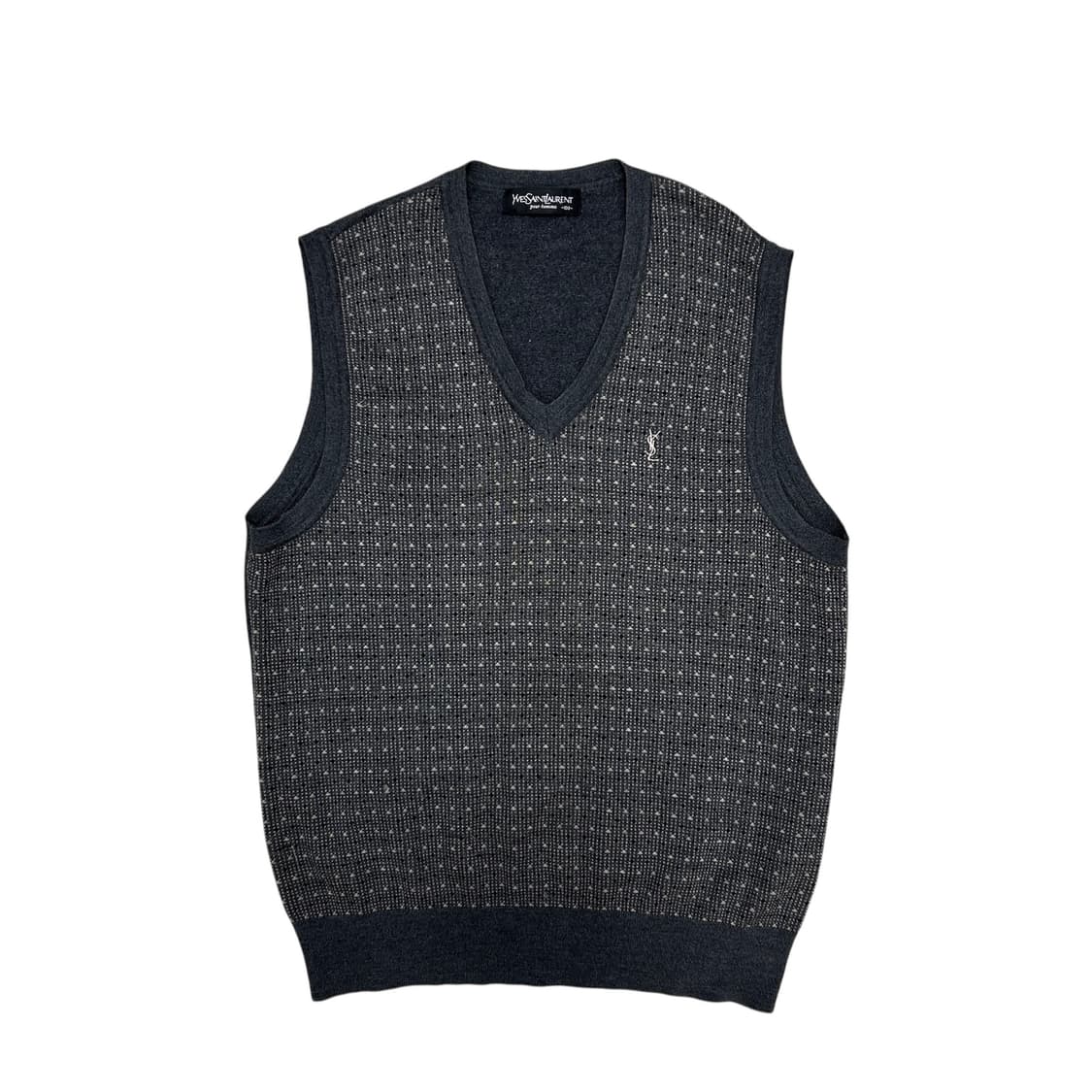 입생로랑 자수로고 패턴 울 니트조끼(100) 상품이미지1