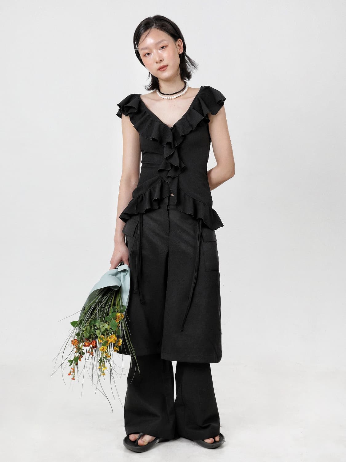 Double drop Morph Pants_Black 상품이미지3