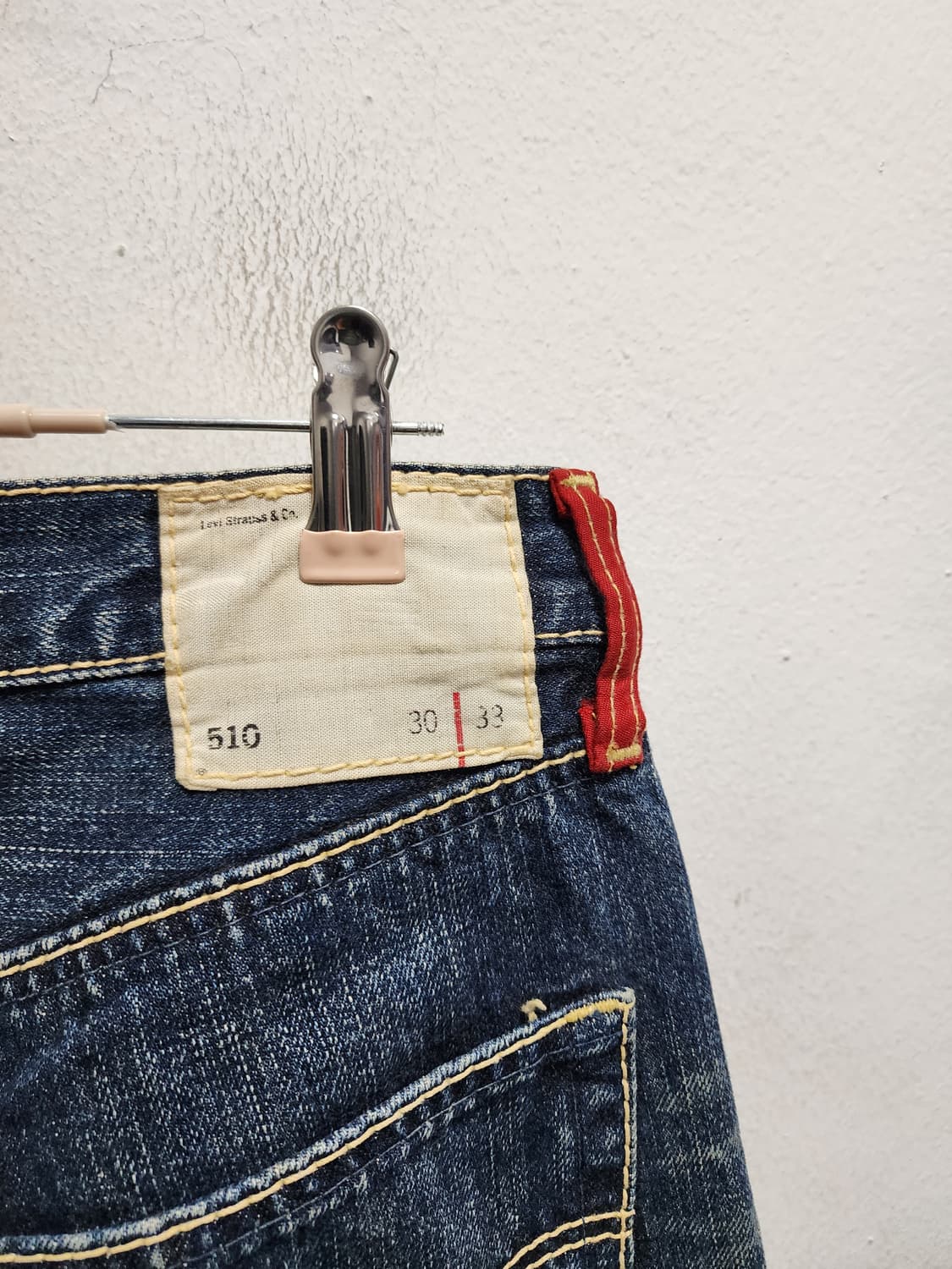 리바이스 510 스티치 워싱 데님 청바지 상품이미지4