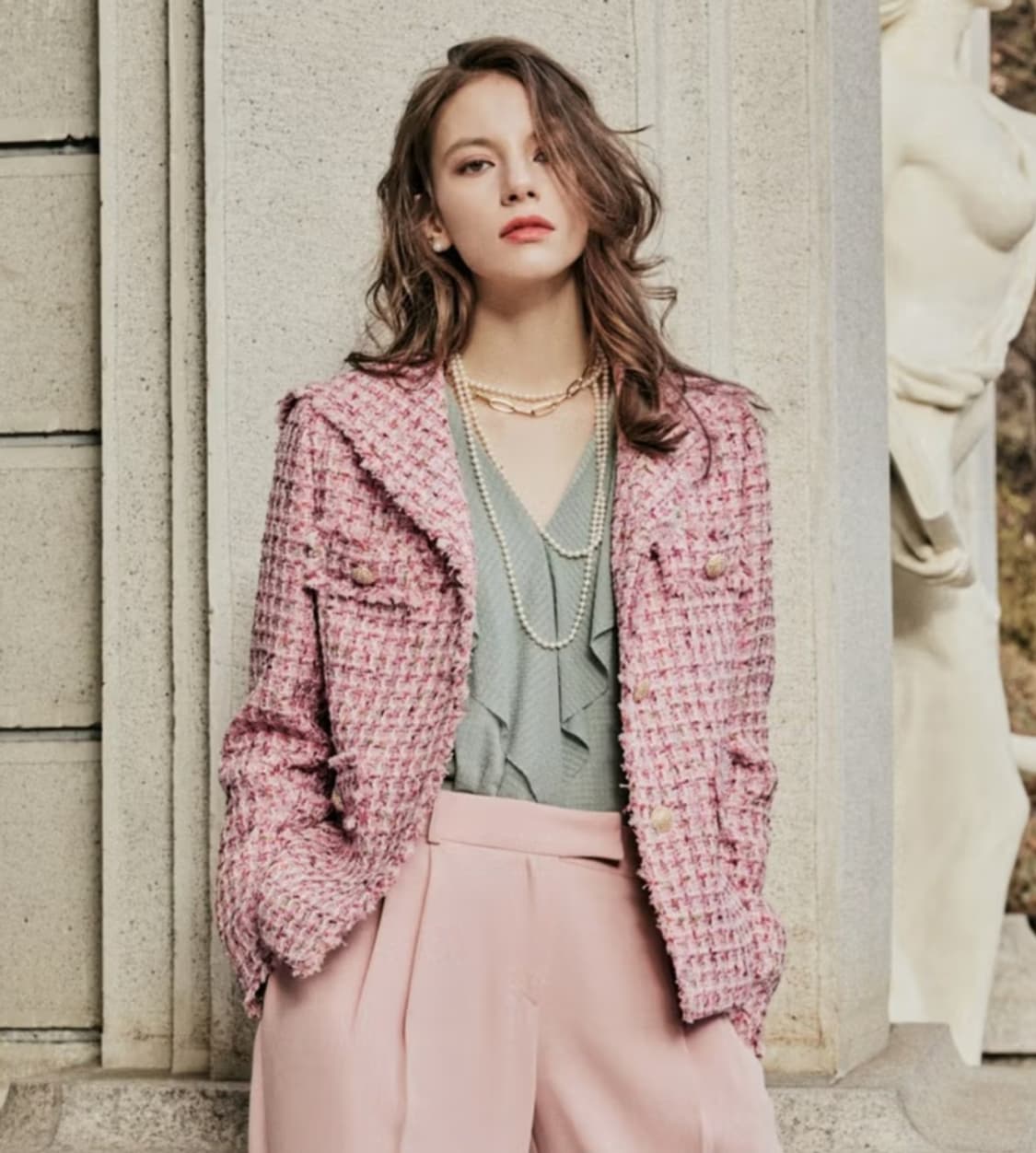 칼라거펠트 트위드자켓 55사이즈 상품이미지1