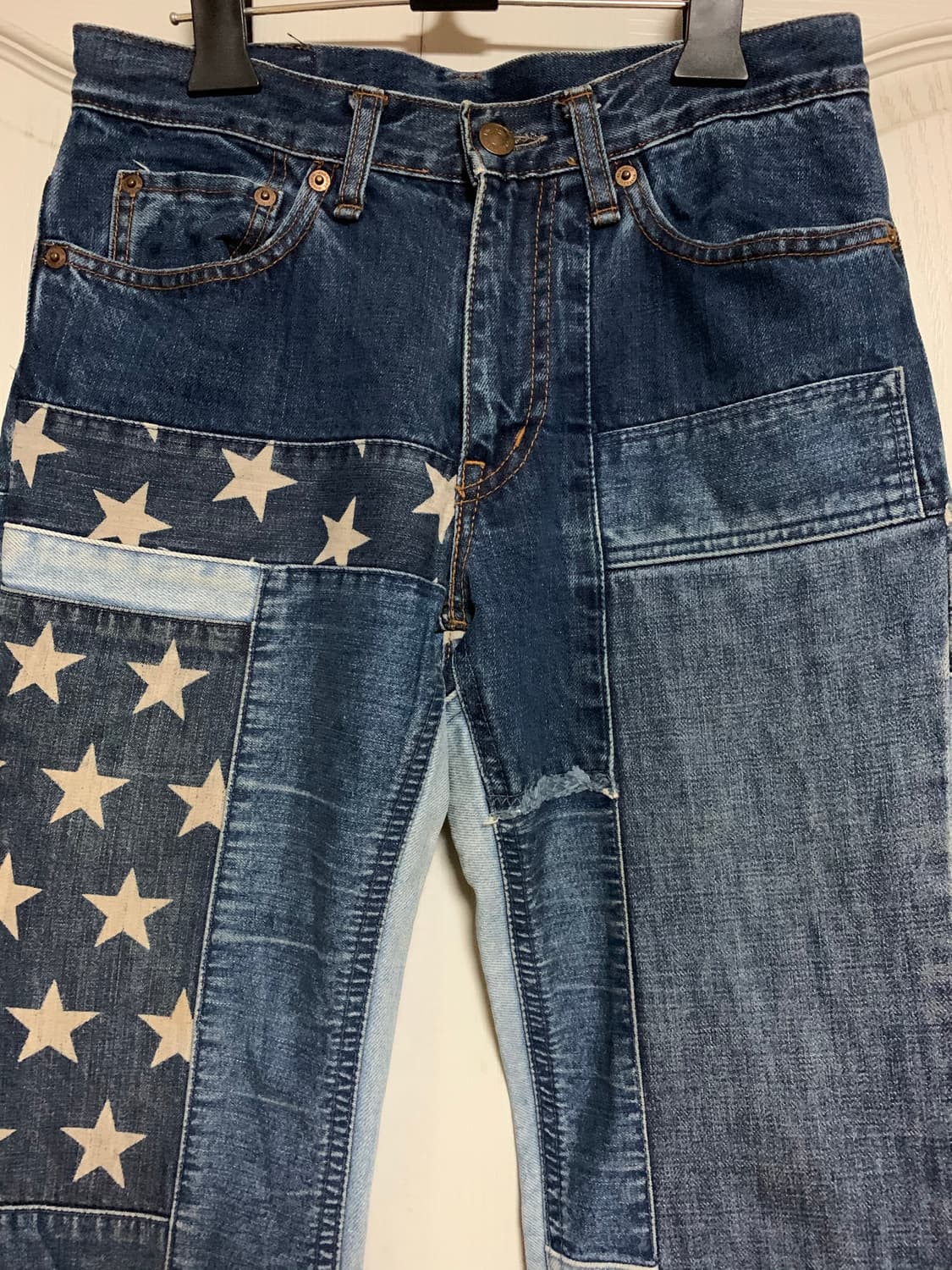 히스테릭 글래머 성조기 패치워크 블루 데님 상품이미지3