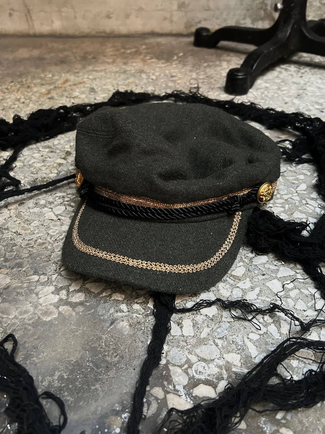 2000s Japanese black chain hat 상품이미지3