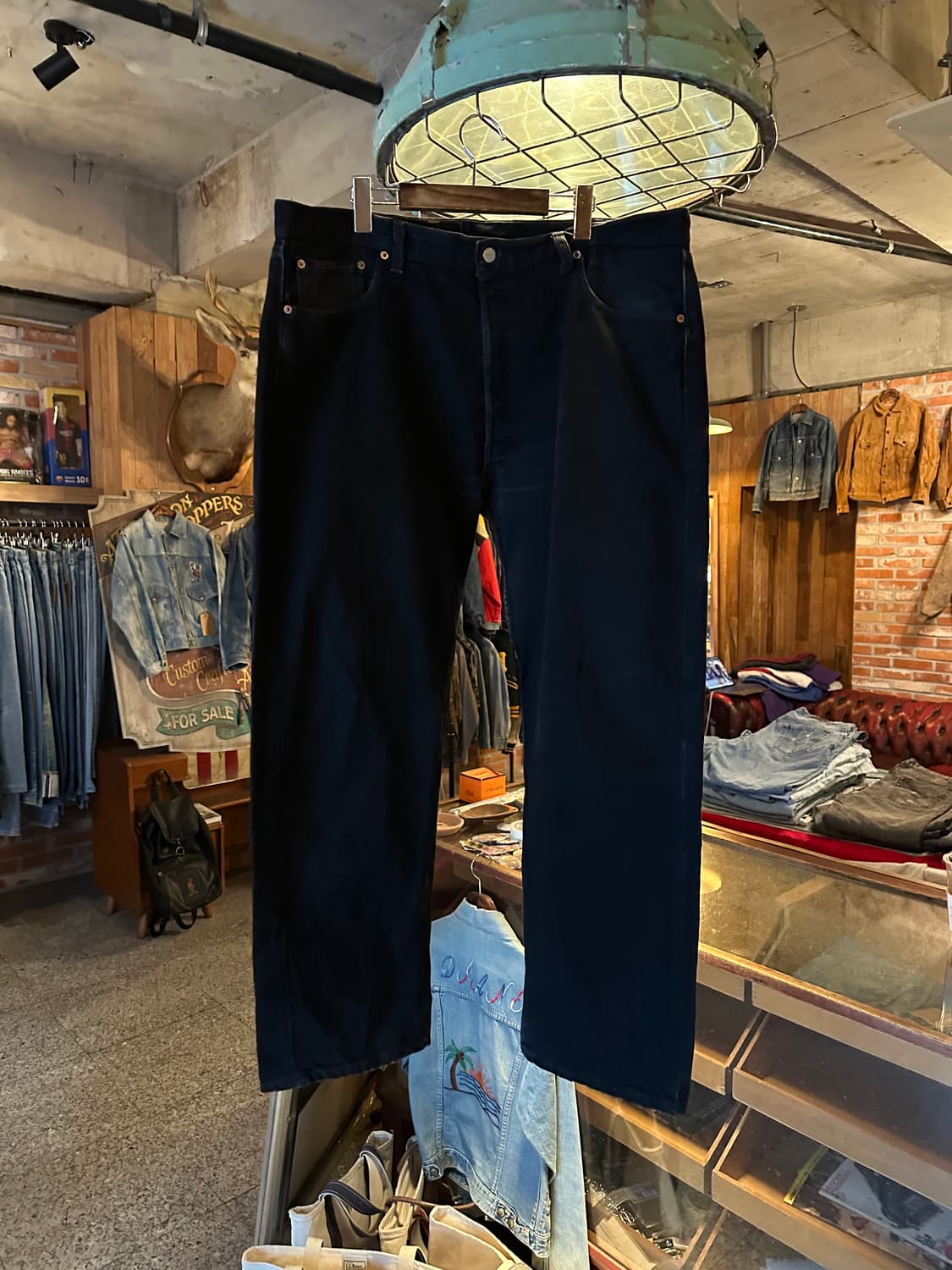 90s USA 빈티지 리바이스 501 0660 블랙진 흑청 데님 팬츠 상품이미지1