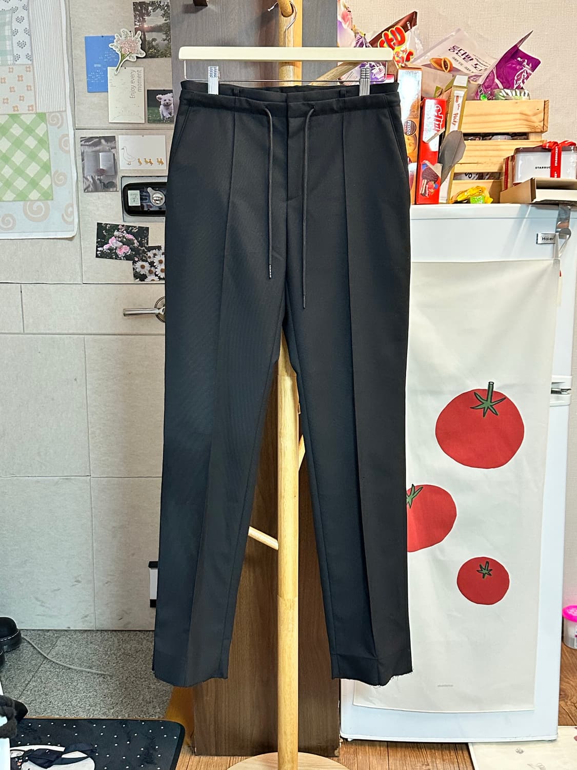 새상품급) JUUN.J 준지 스트링 드레스업슬랙스/44/블랙 상품이미지1