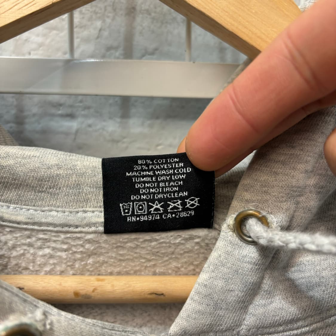 스투시 빅 로고 그레이 후드티 L 상품이미지7