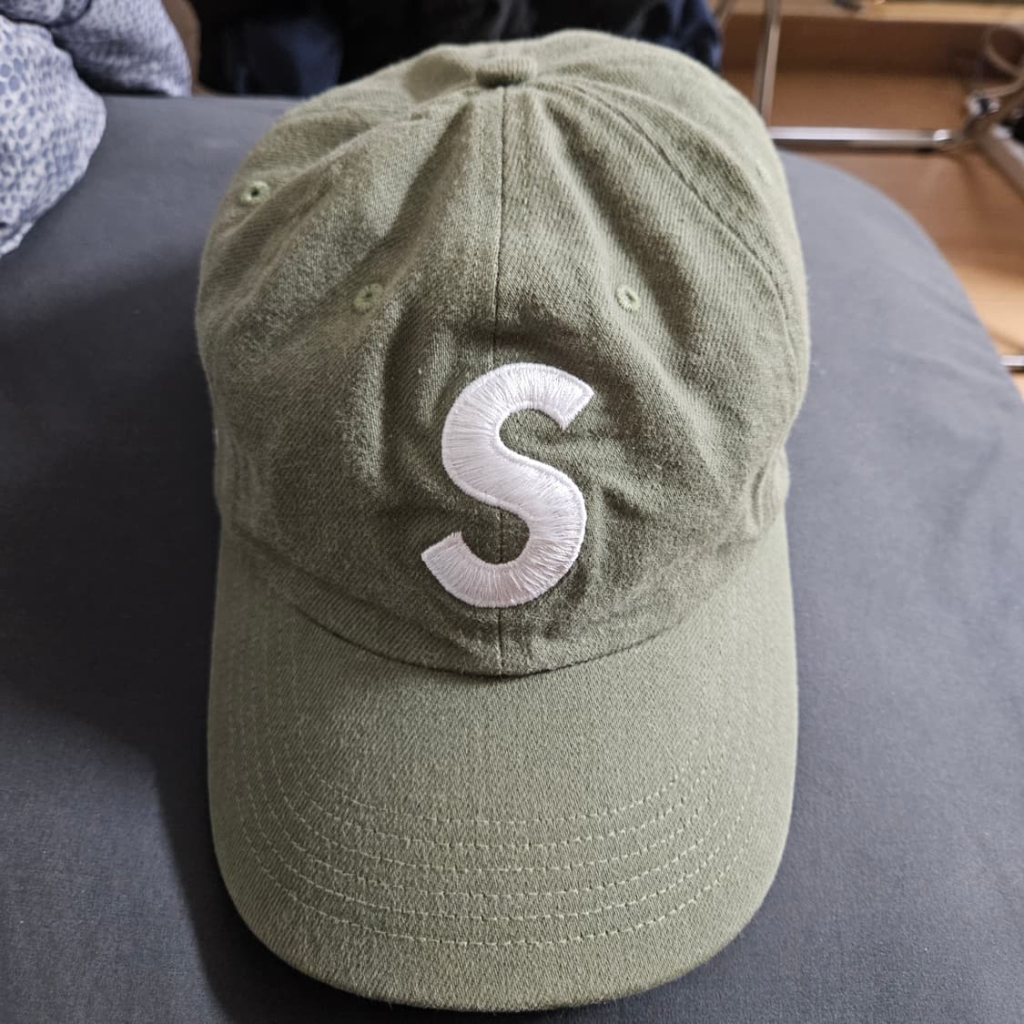 22ss 슈프림 케블라데님 s로고 6패널 캡 올리브 상품이미지1