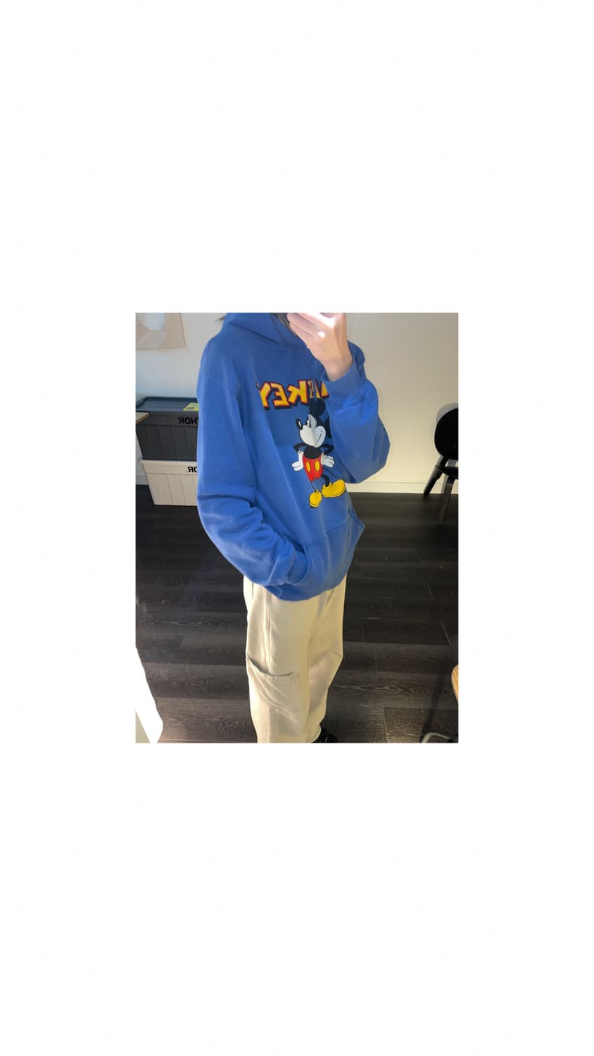 90s mickey hood t shirt 상품이미지1