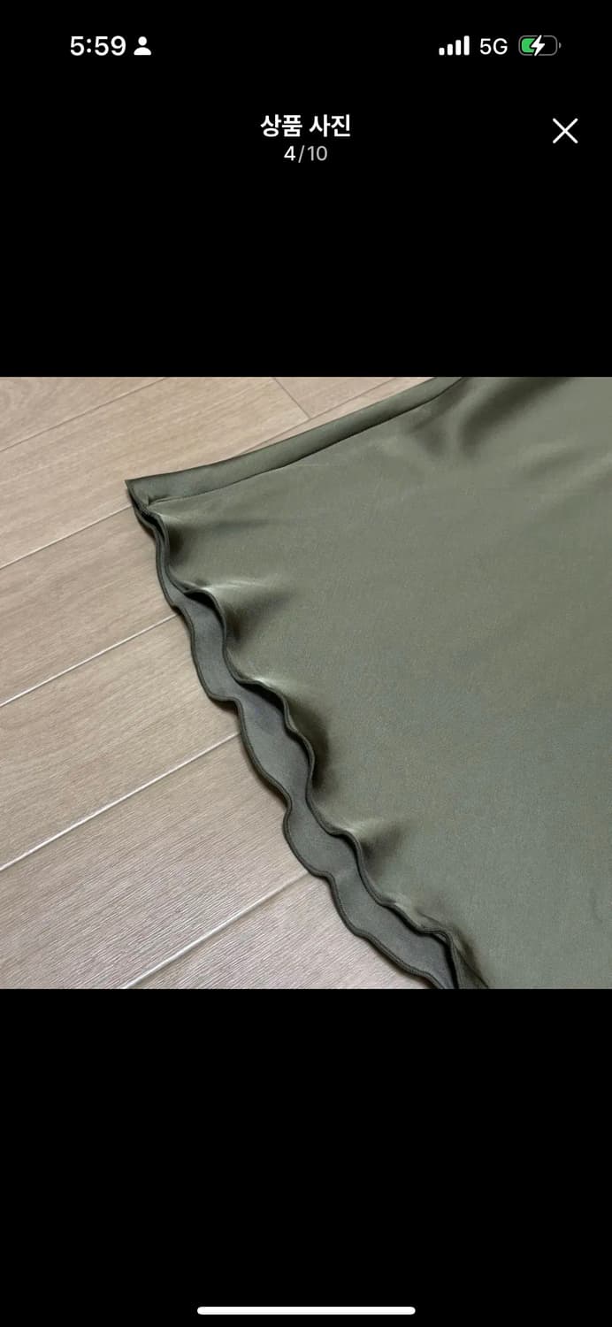 H&M 흐앤므 실크 슬립 스커트 (카키/올리브 컬러) 👗 상품이미지4