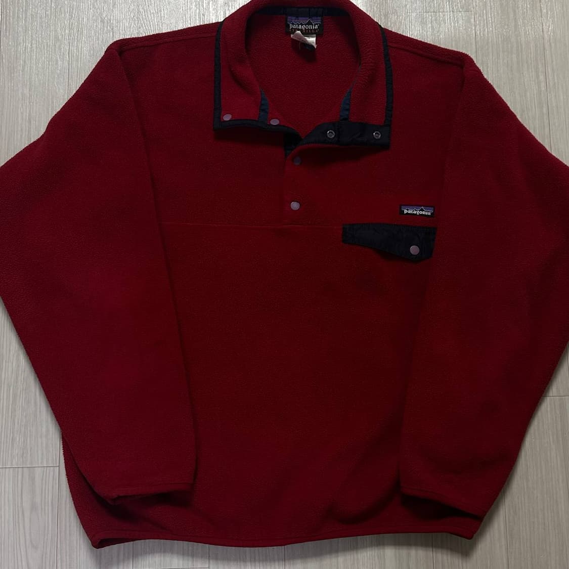 patagonia 파타고니아 신칠라 헤비웨이트 버건디 블랙 M 상품이미지2