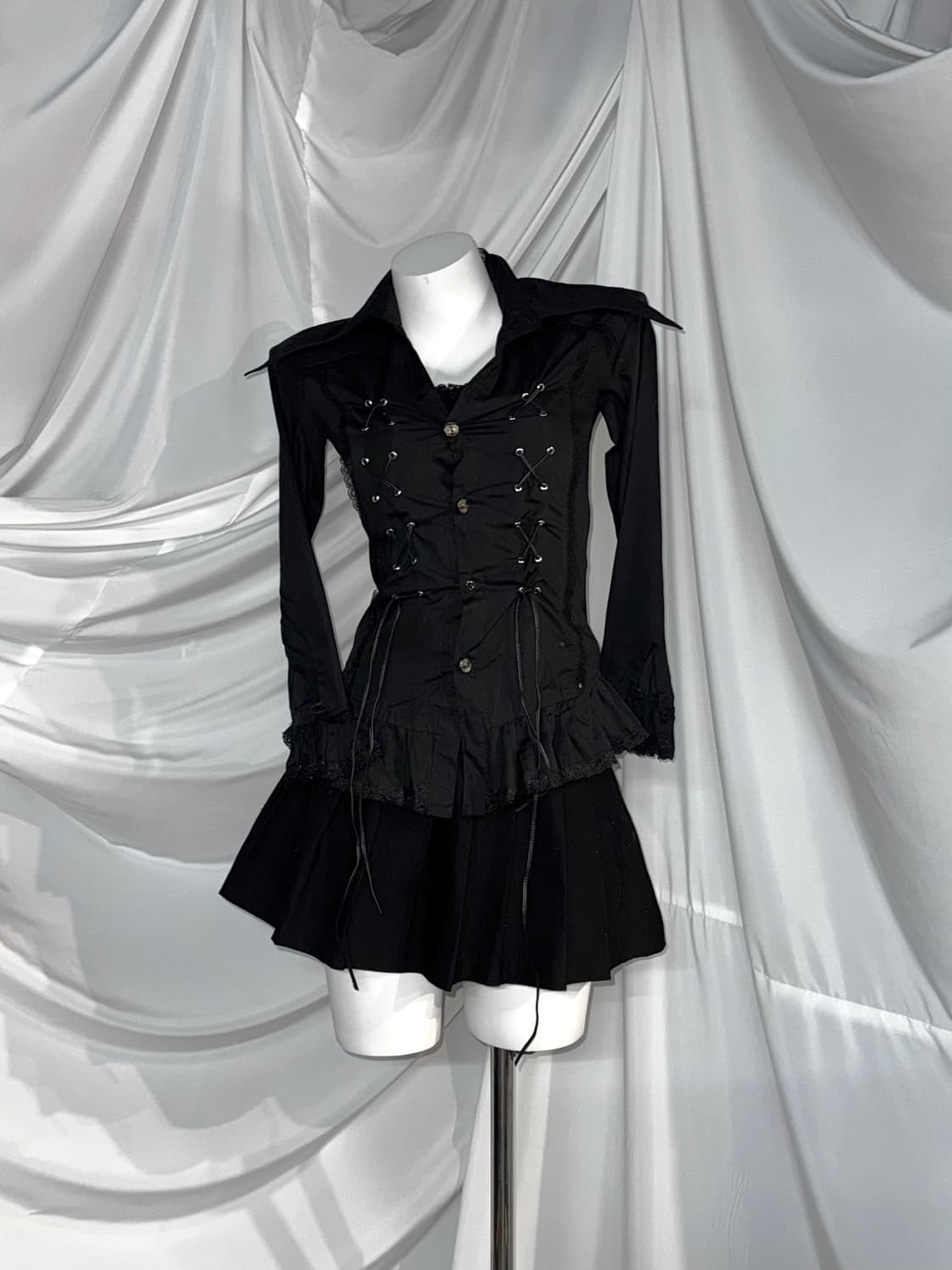 딤모아르 미사깔 나폴레옹 레더 펑크 프레피 코디세트 상품이미지4