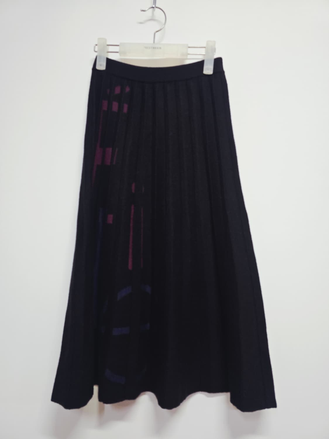 SJSJ 블랙 모니트 패턴 플리츠 스커트 상품이미지1