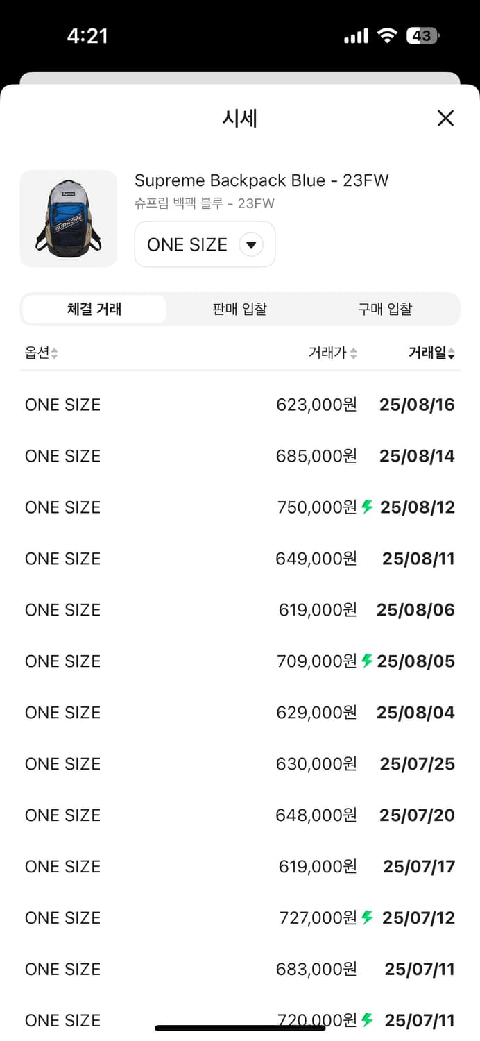 슈프림 23fw 백팩 블루 상품이미지6