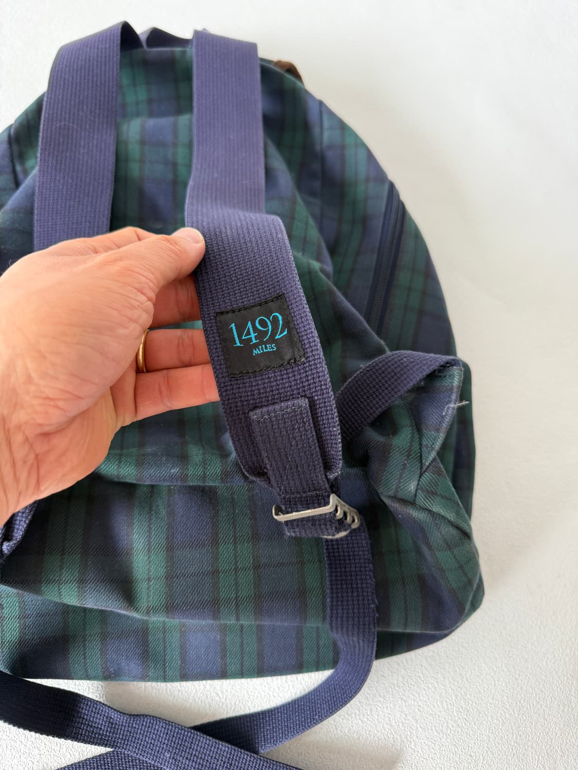 Pre owned 1492 체크 백팩 상품이미지8