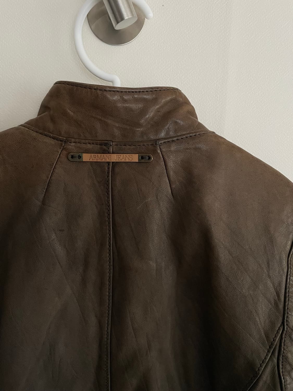 아르마니 진스 쉽스킨 레더 자켓 상품이미지5