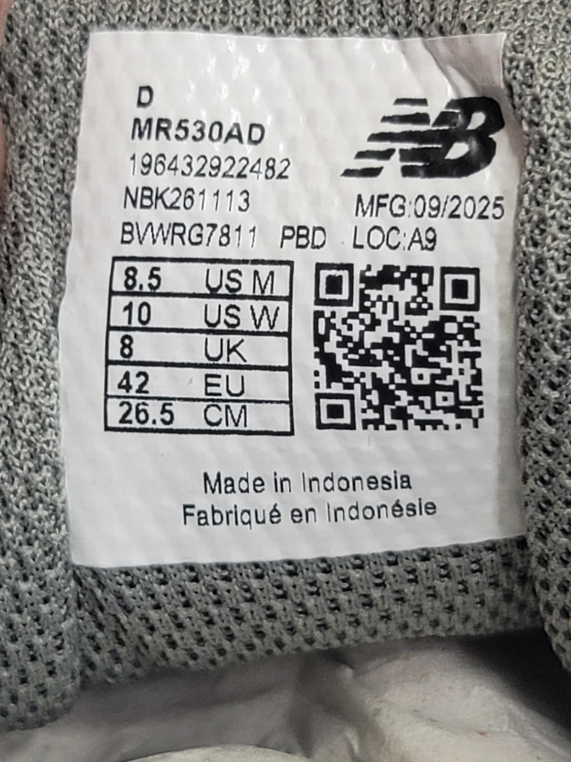 (265)뉴발란스 530 화이트 실버[대전 직거래도 가능] 상품이미지9