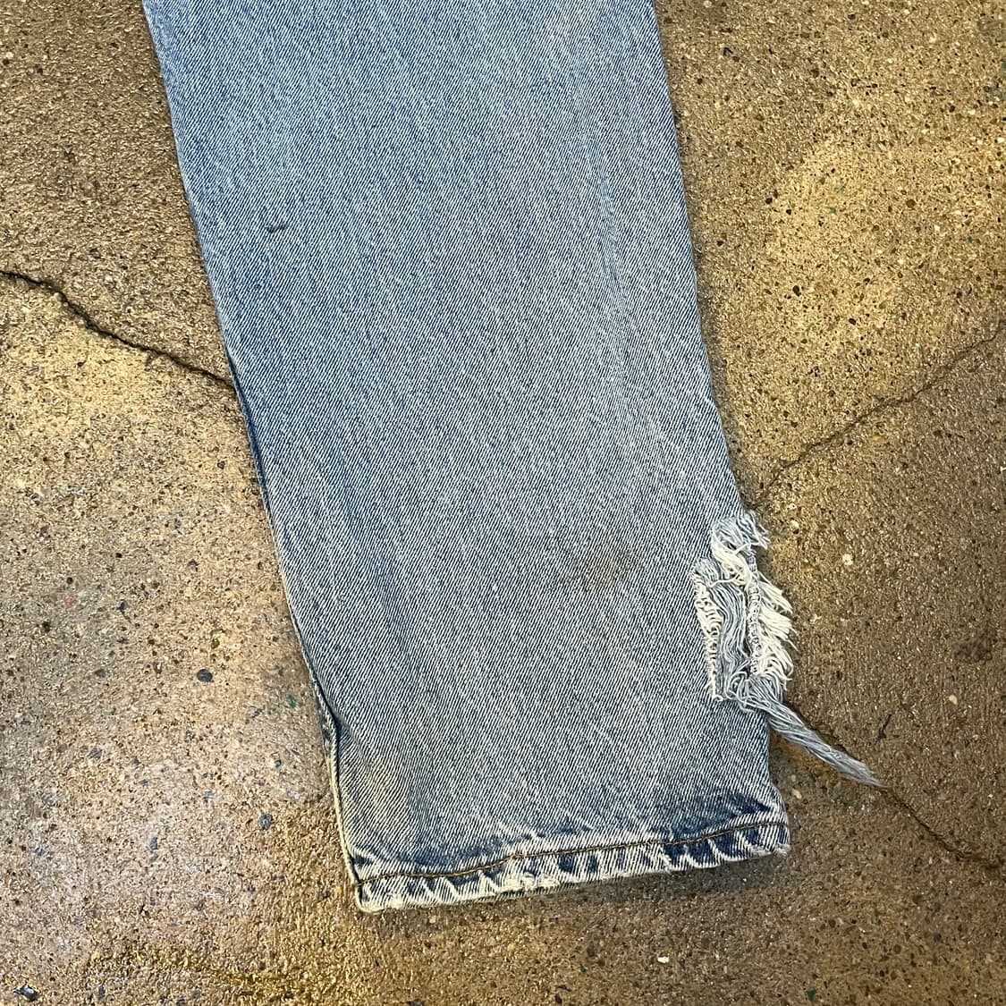 미국 빈티지 리바이스 550 연청바지 워싱 데님 팬츠 상품이미지8