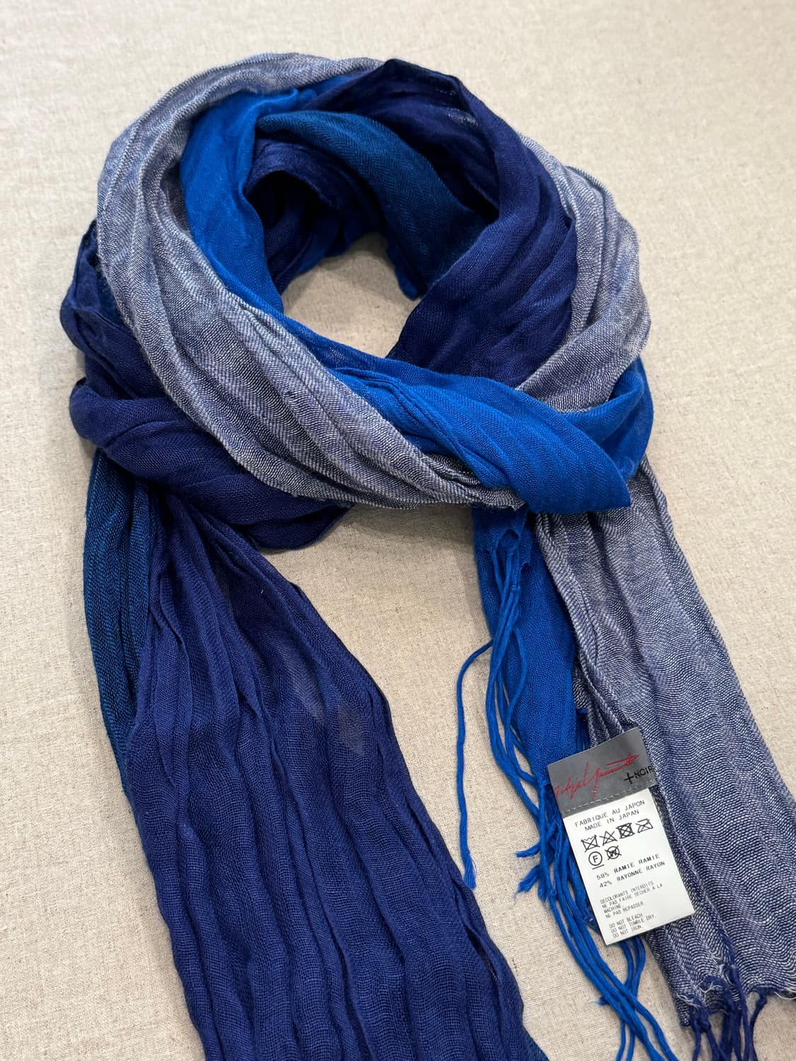 요지야마모토 레이어드 라미 머플러 상품이미지2