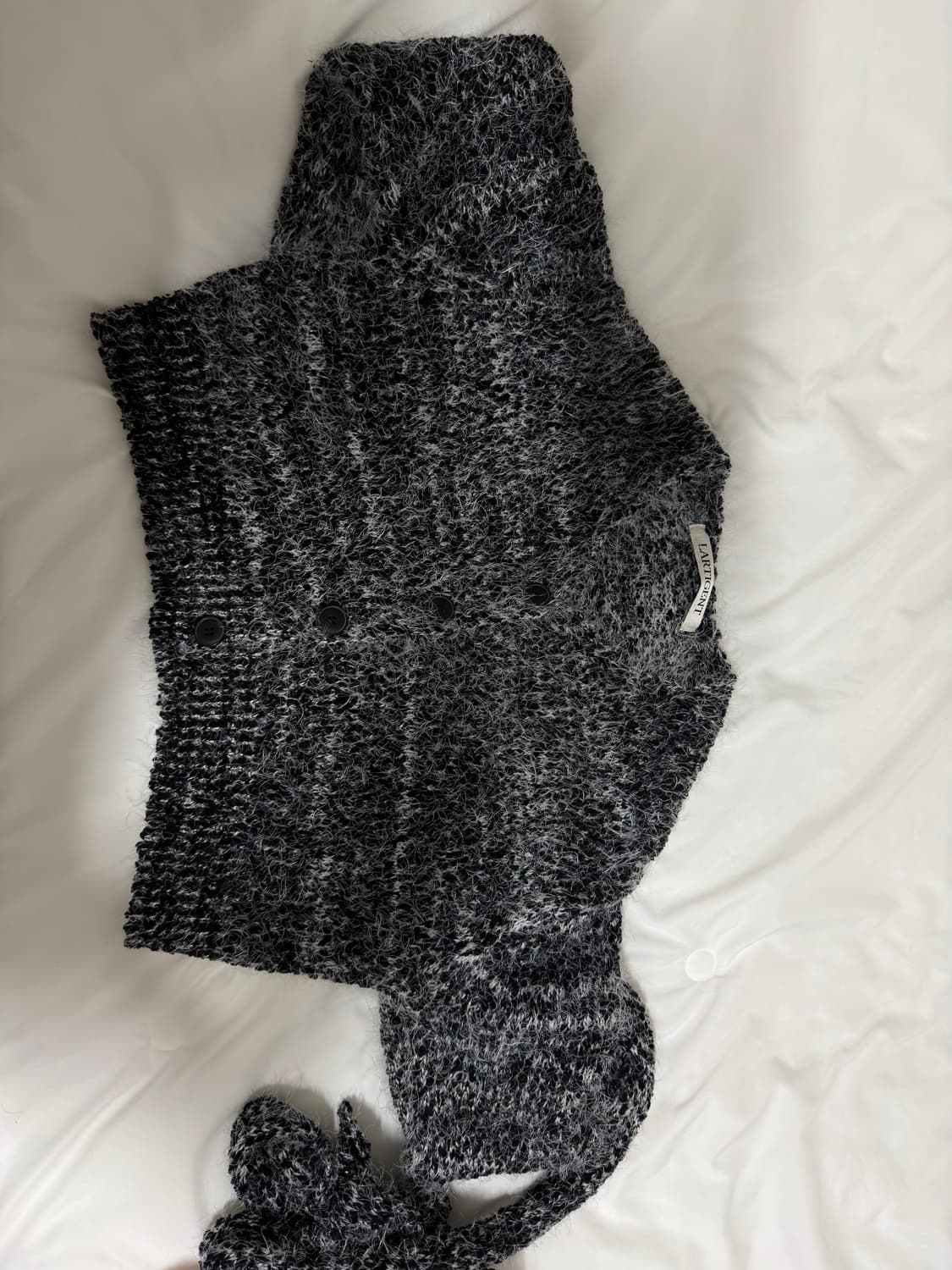 라티젠 팝콘 가디건 세트 블랙 상품이미지1