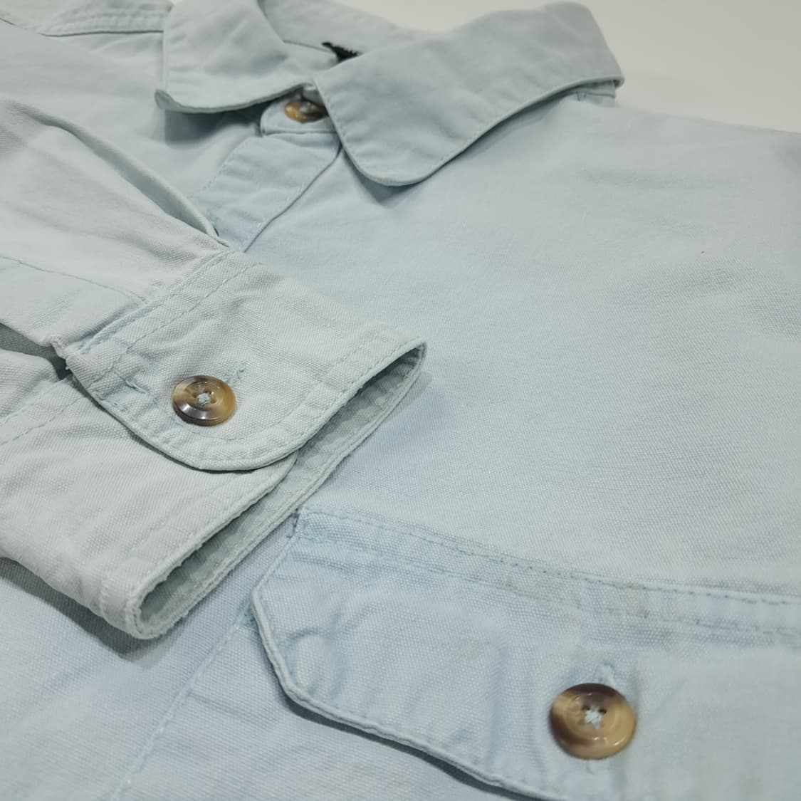 CL695 XL 파타고니아 00s 홍콩판 듀얼포켓 스카이블루 셔츠 상품이미지5