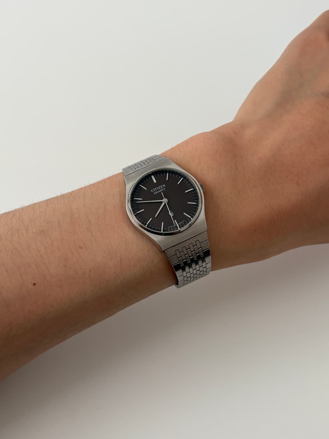 80s CQ brown dial silver quartz 상품이미지9