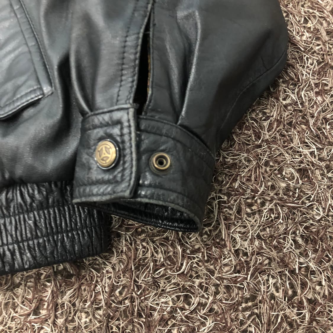 L 빈티지 소가죽 봄버 레더 자켓 상품이미지3