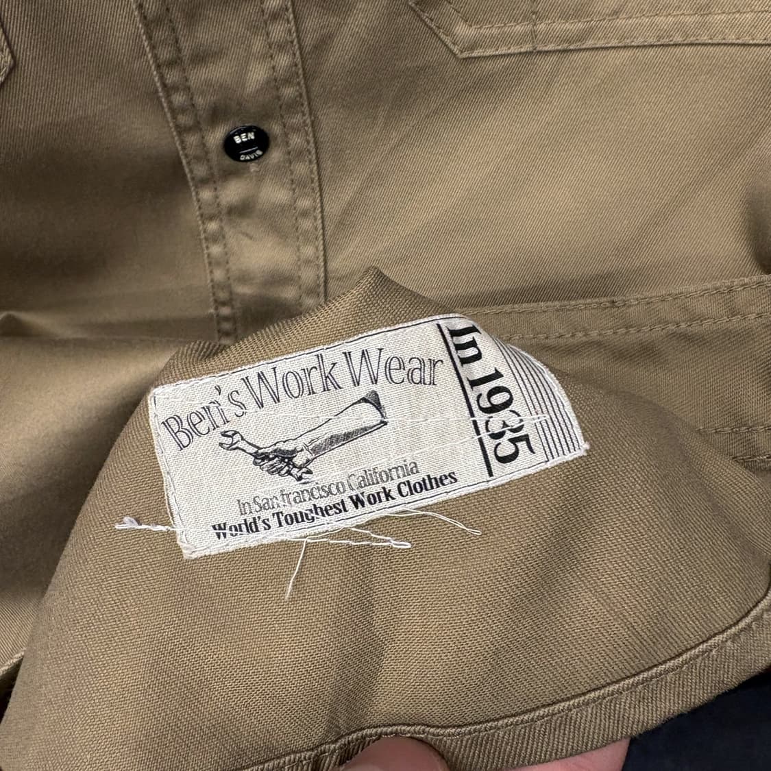 밴 데이비스 덕 캔버스 엠브로이드 패치 코튼 워크셔츠 N652 상품이미지6