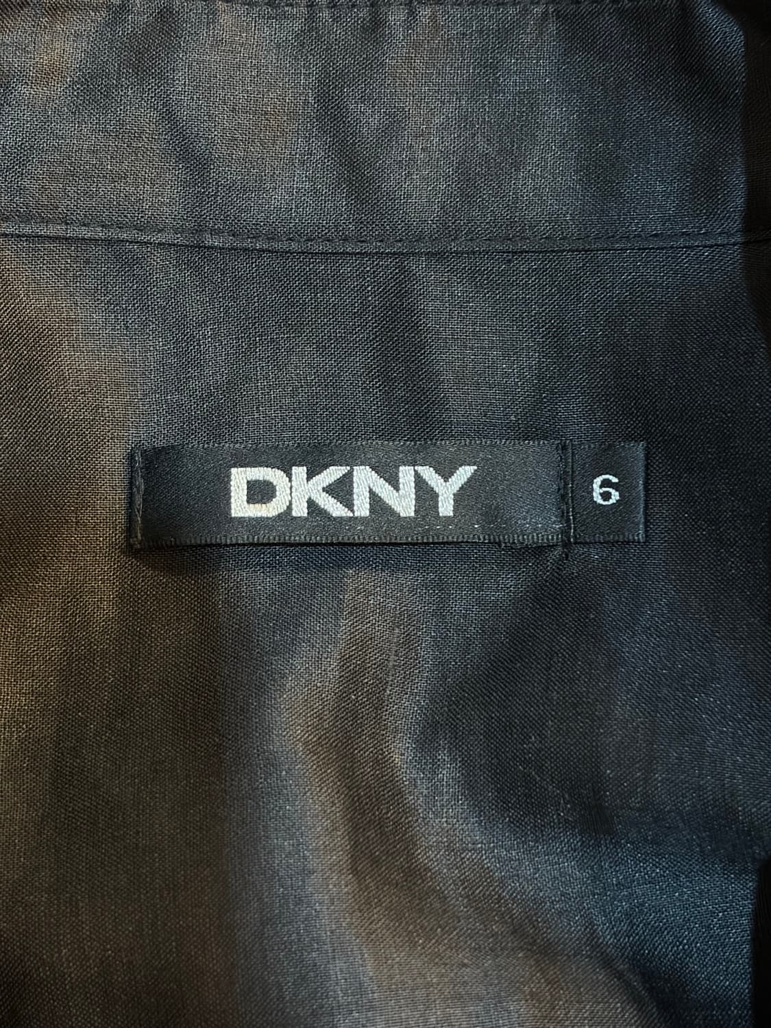 [6] DKNY 랩 타이 블라우스 리넨100% 여성 셔츠 브이넥 4.5 상품이미지6