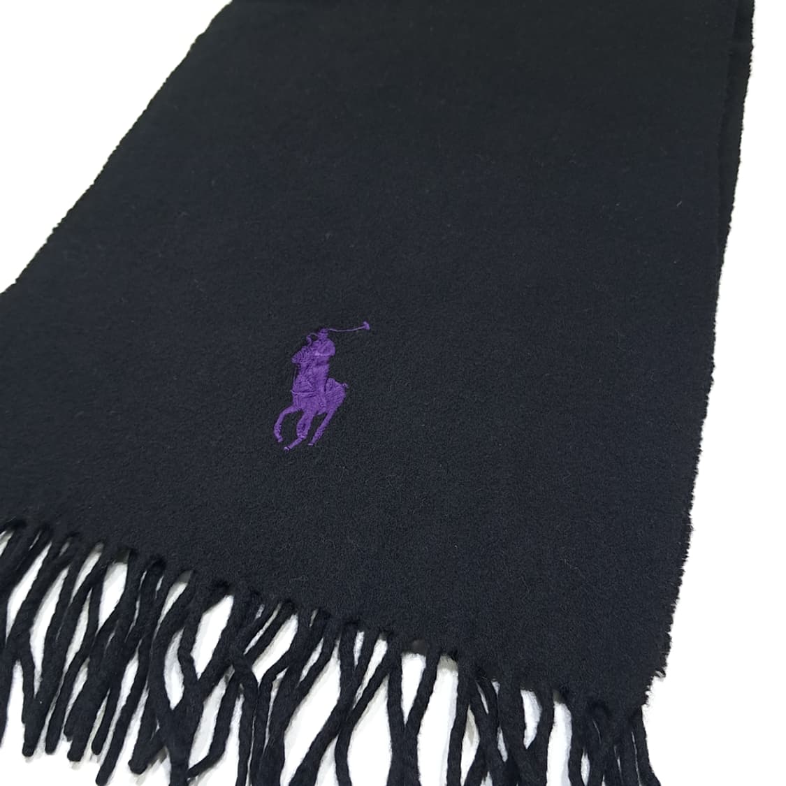 MX515 폴로 00s 울캐시미어 빅포니 블랙퍼플 머플러 목도리 상품이미지3
