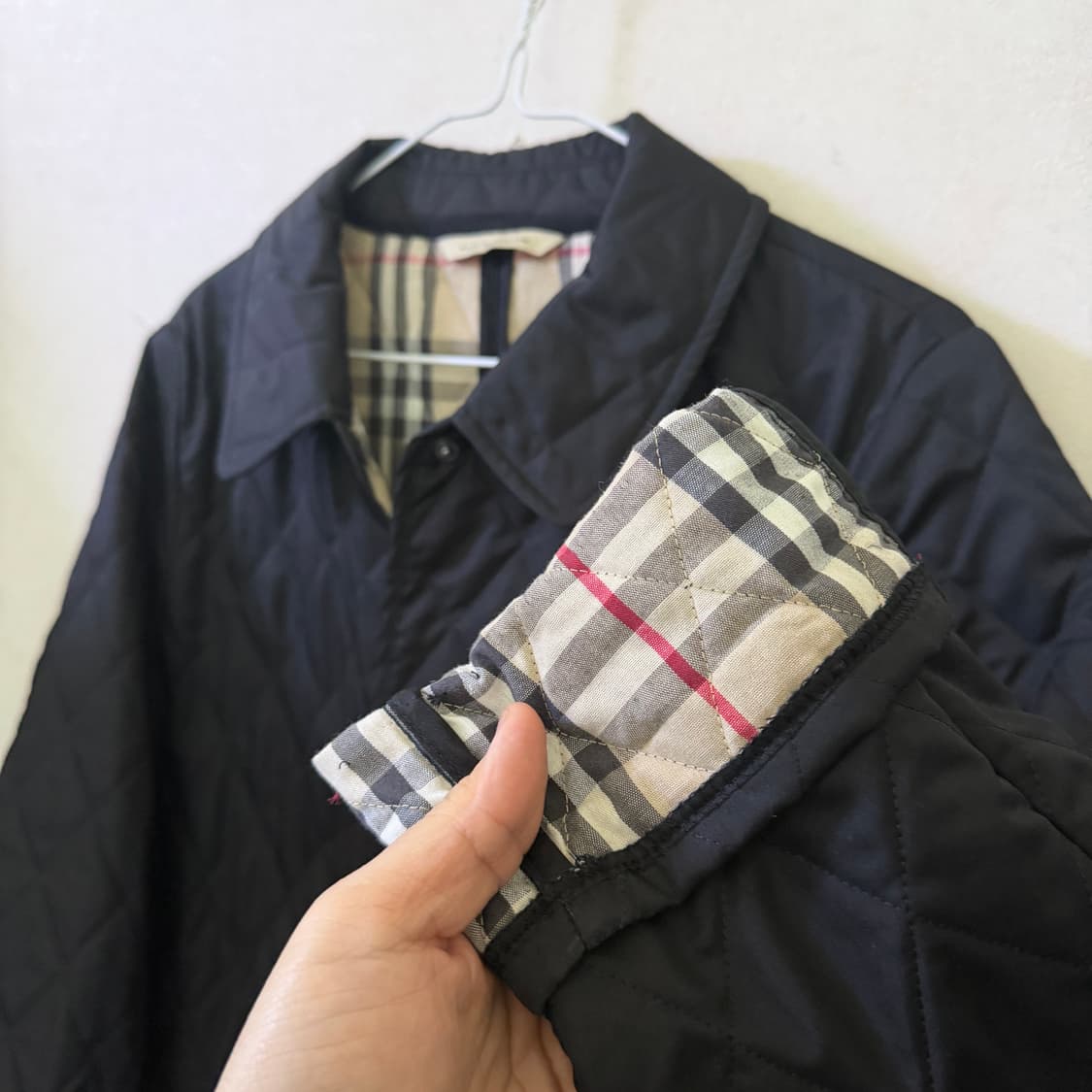 버버리 노바체크 퀄팅 롱 자켓 M (66-77) 상품이미지9