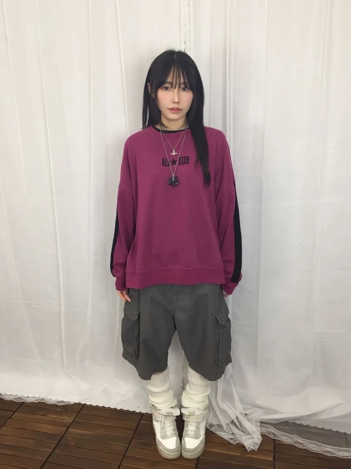 Converse All Star Pink Sweatshirt 상품이미지1