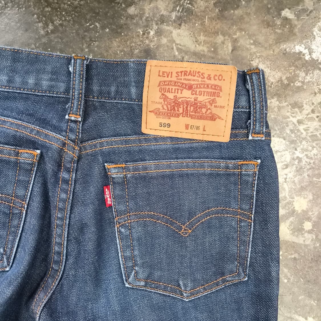26) 리바이스599 인디고 세미부츠컷 청바지 데님팬츠 상품이미지5