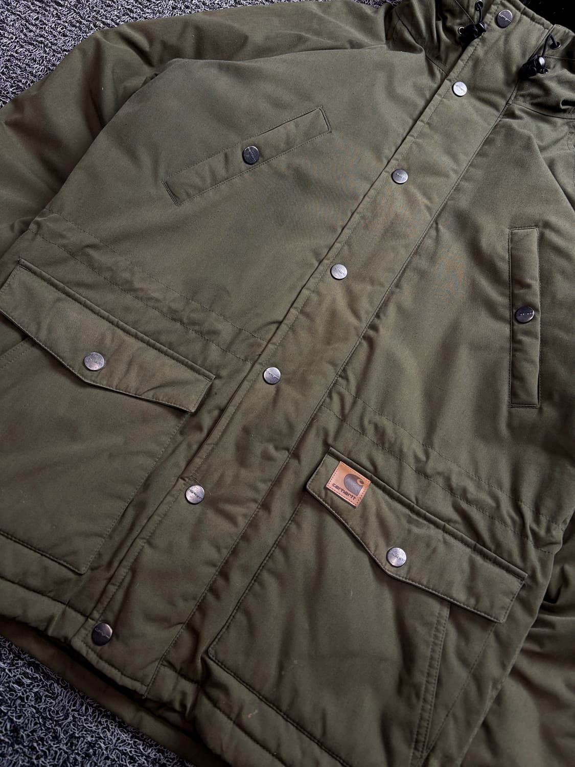 칼하트 WIP 웰론 트래퍼 파카 올리브 2022 상품이미지3