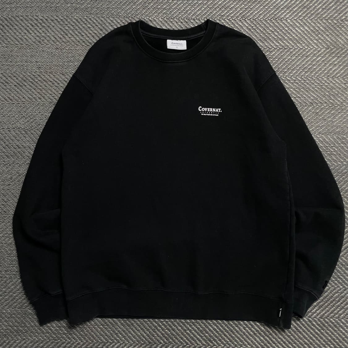 커버낫 빅로고 블랙 박시핏 맨투맨y 5272 상품이미지3