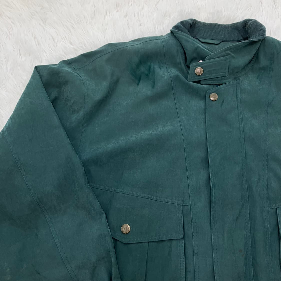 빈티지 그린 버튼 블루종 y2k 스트릿 갸루 펑키 일본빈티지616  상품이미지3