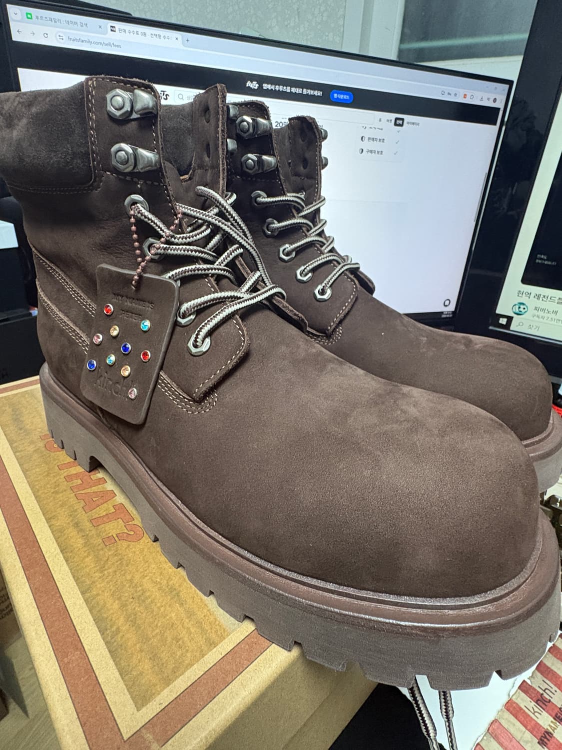 (새상품)킨치x마이네임이즈 피터 290 브라운 상품이미지1