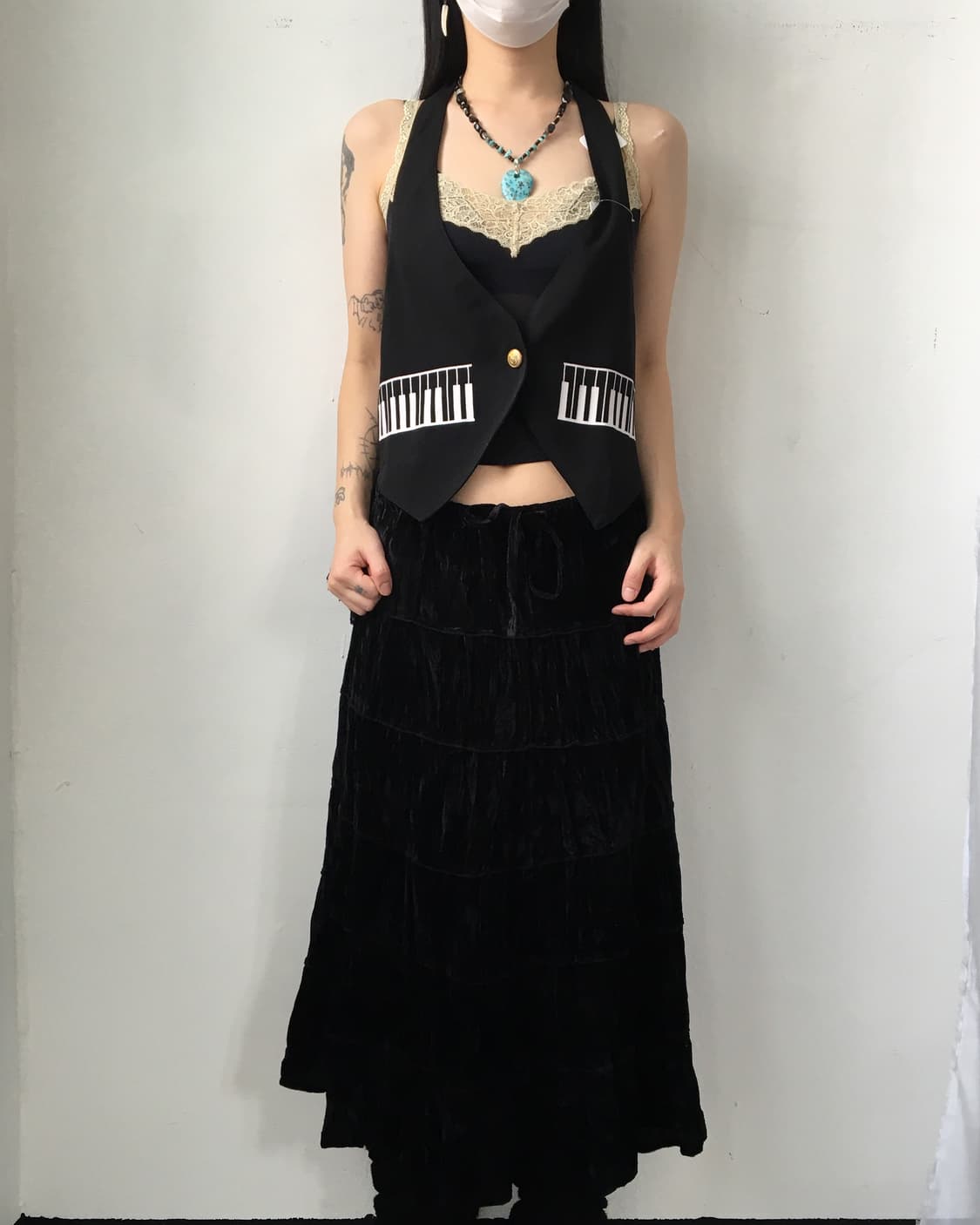 Lace trimming point vest 상품이미지6