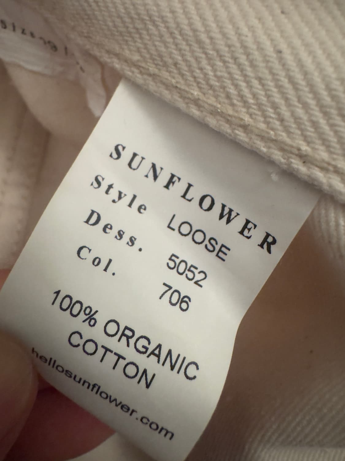 선플라워 에크루 데님 29/32 상품이미지4