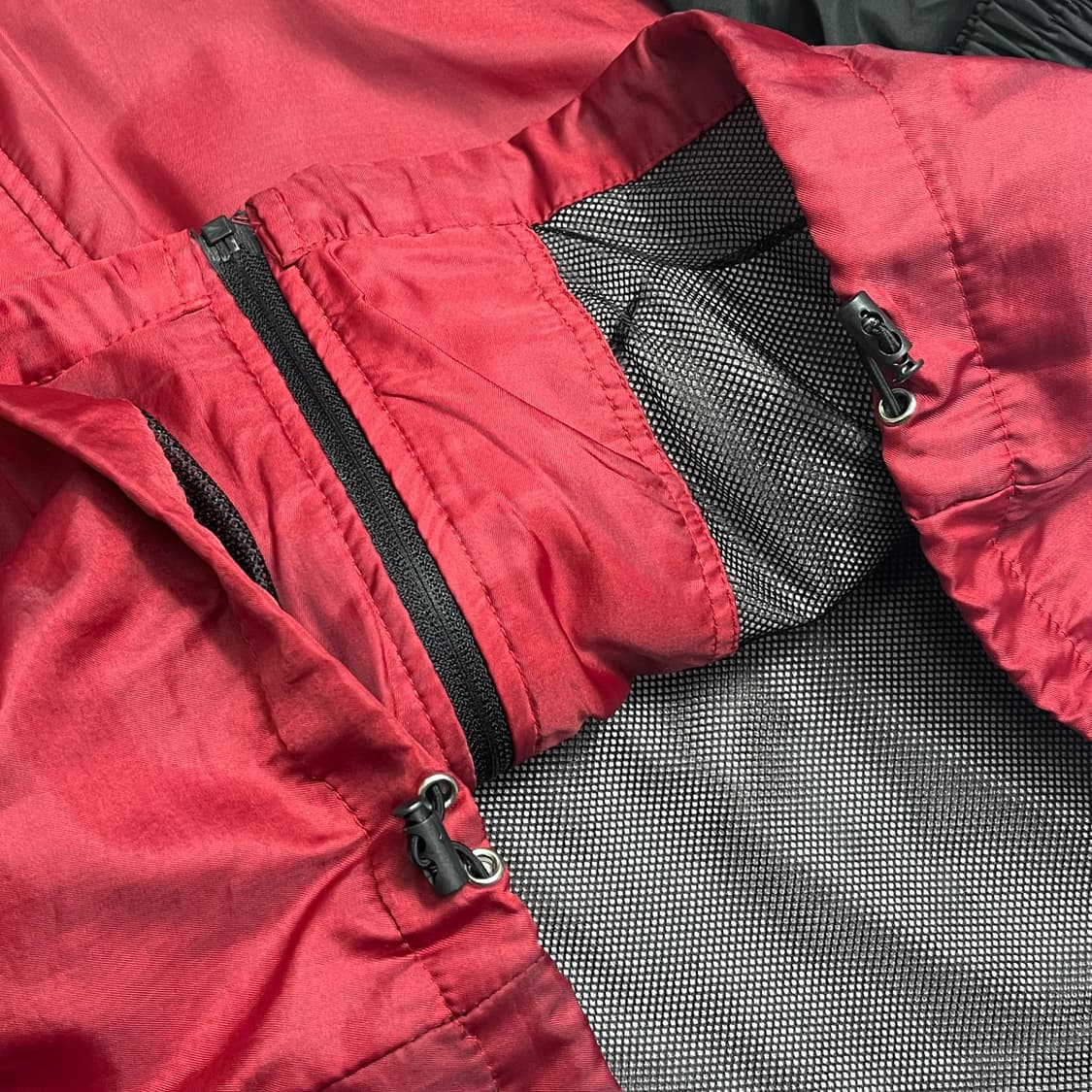 XXL 나이키 올드스쿨 바람막이 자켓 버건디 블랙 상품이미지5