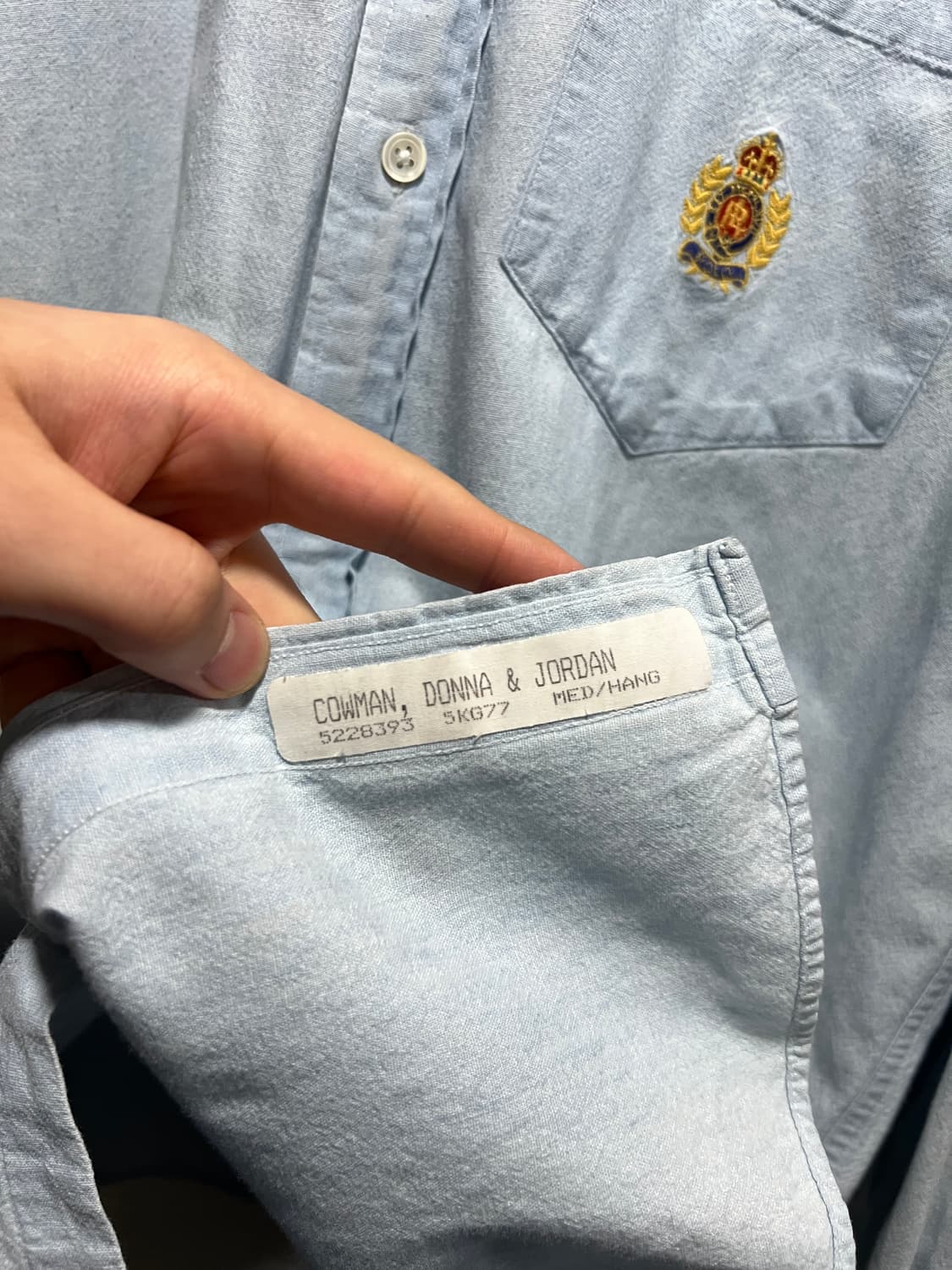 [M]90's 폴로 랄프로렌 우먼스 프레피 샴브레이 셔츠 상품이미지5