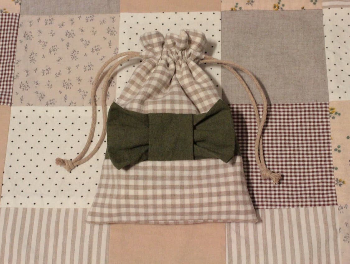 핸드메이드 리본 스트링 파우치 상품이미지1