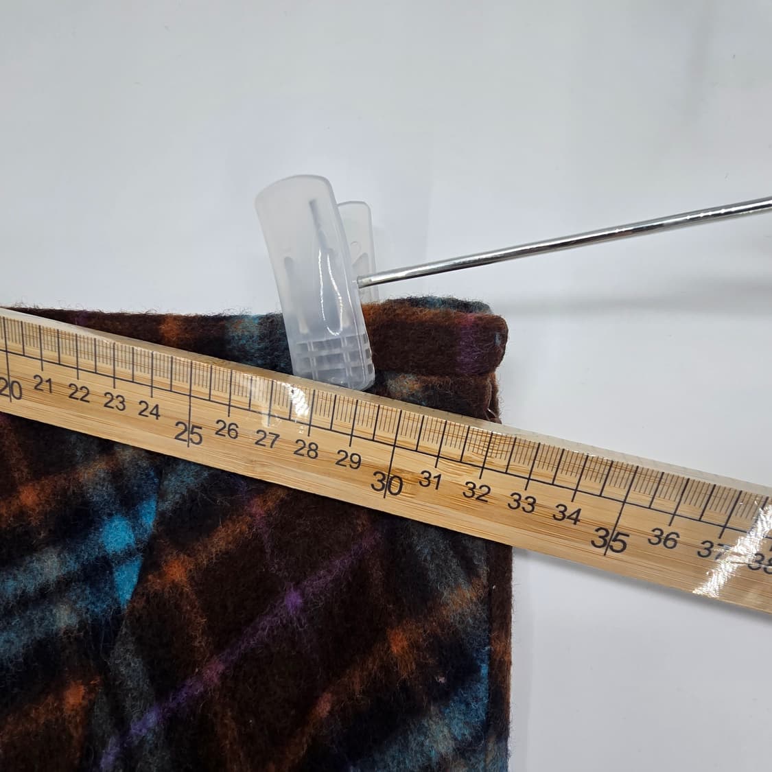 일본 빈티지 체크 패턴 모직 A라인 스커트 [E30633] 상품이미지4