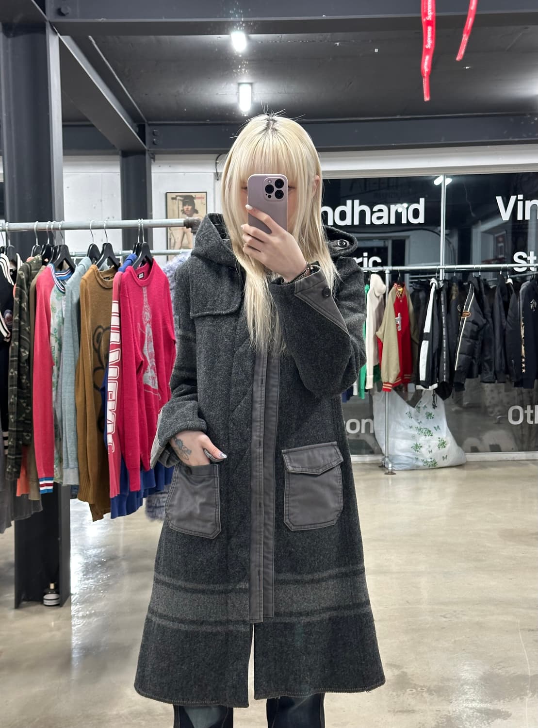 히스테릭 글래머 울 롱코트 상품이미지1