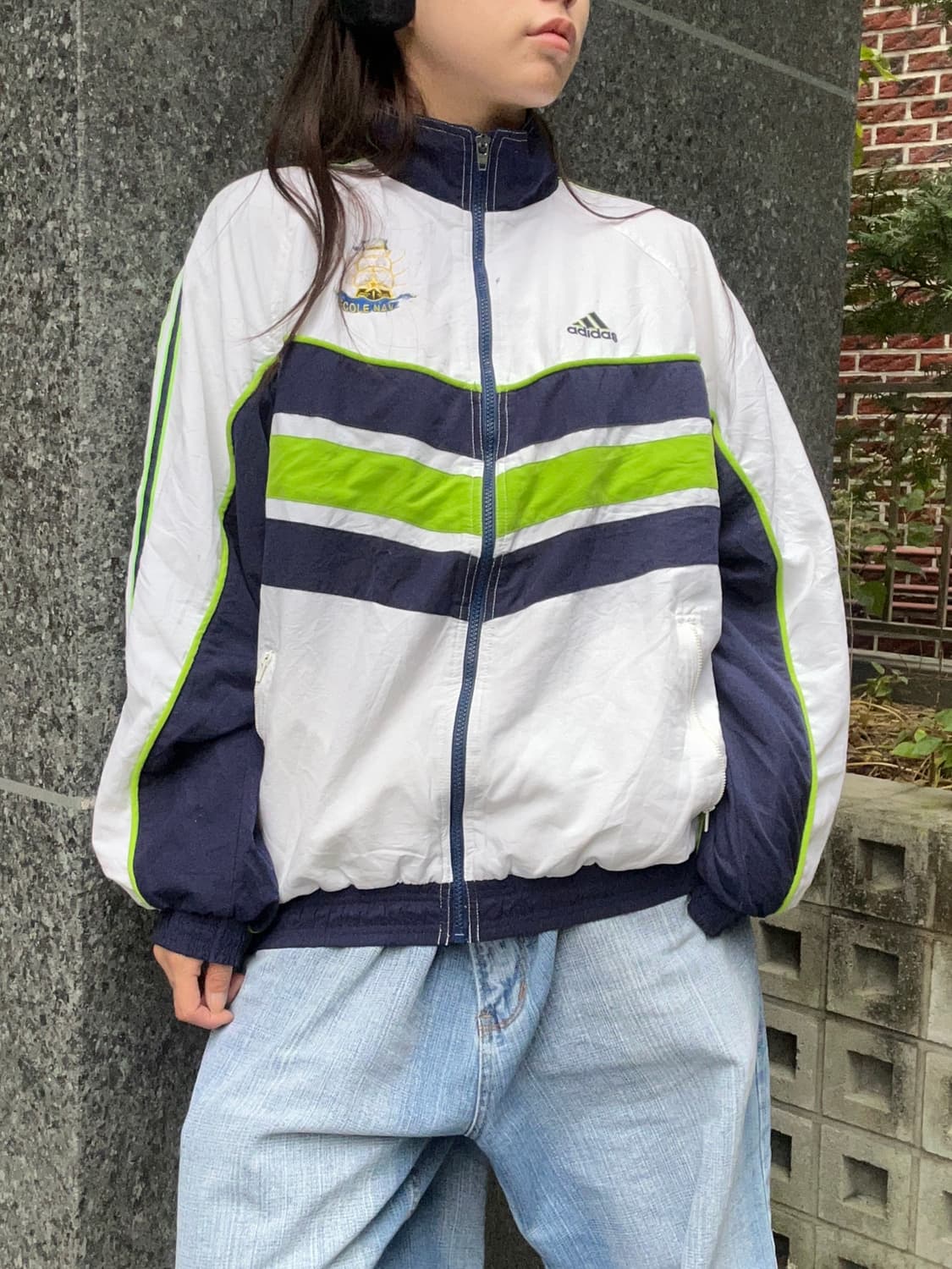 90s ADIDAS 올드스쿨 그린 유니폼 윈드브레이커 상품이미지2