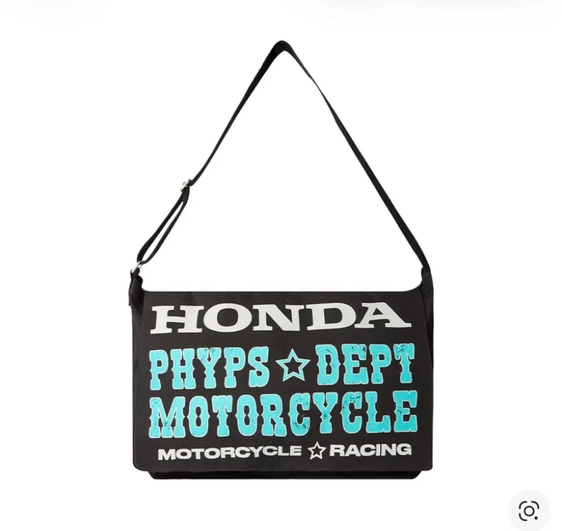 새제품) 혼다 혼다 타이포그래피 더플 캔버스백 블랙 상품이미지1