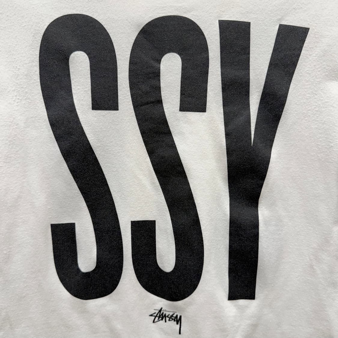 스투시 7부 티셔츠 전후면 레터링 빅로고 프린팅 디테일 화이트 상품이미지6