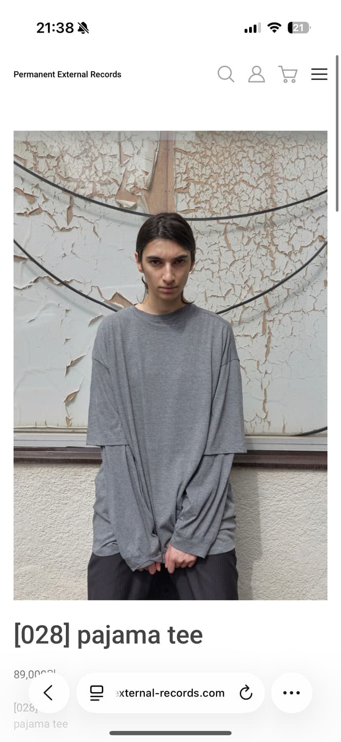 머듈 pajama tee black 상품이미지1